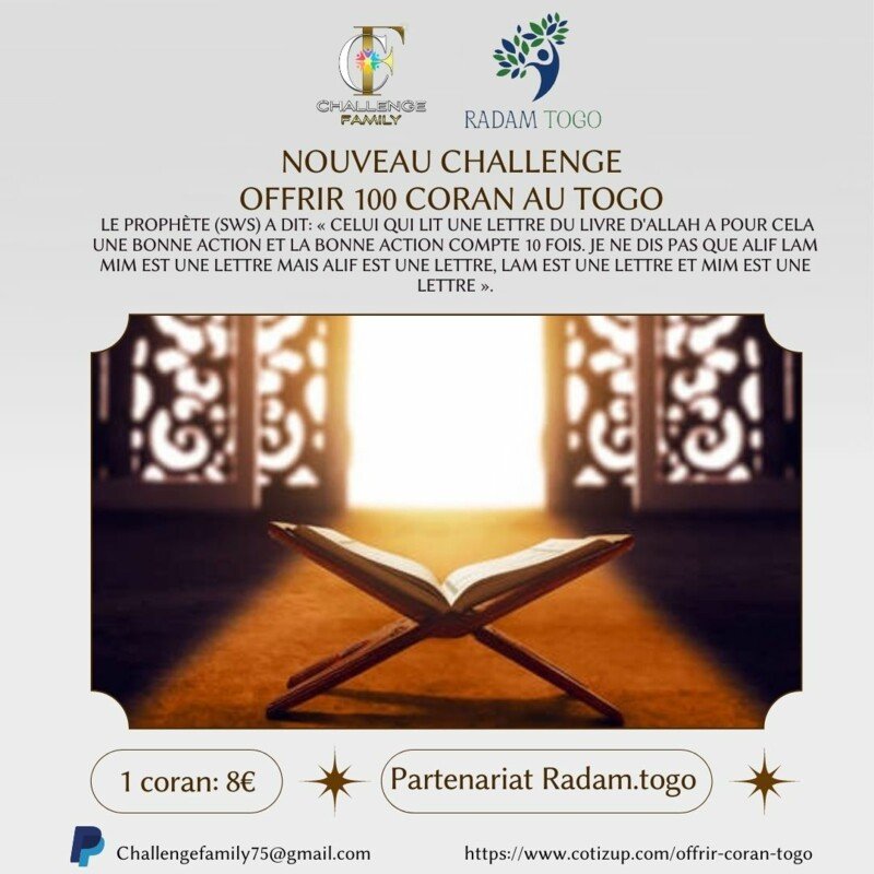 Offrir 200 Coran CotizUp